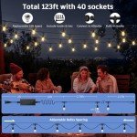 Outdoor Smart String Lights with Dimmer & WiFi