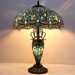 Tiffany Dragonfly Table Lamp - Sea Blue 16