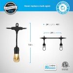 Smart LED Vintage Café Lights - 48ft Multicolor