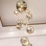 10-Bulb Glass Ball LED Chandelier Light