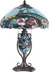 Rose Flower Tiffany Style Table Lamp - 24" Tall