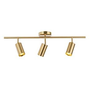 Modern 3-Head Brass Ceiling Spotlight Fixture