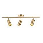 Modern 3-Head Brass Ceiling Spotlight Fixture