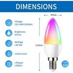 2-Pack Alexa Smart RGB E14 Candle Bulbs