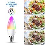 2-Pack Alexa Smart RGB E14 Candle Bulbs