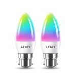LVWIT Smart Dimmable RGB Candle Bulb Pack