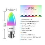 LVWIT Smart Dimmable RGB Candle Bulb Pack