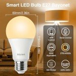 WiFi Smart LED Bulb, Works with Alexa & Google