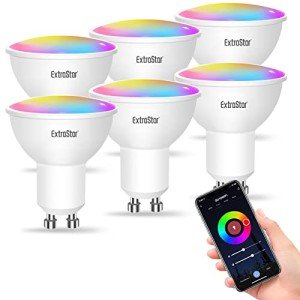 WiFi Smart GU10 RGB LED Bulbs - 6 Pack