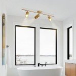 Modern 3-Head Brass Ceiling Spotlight Fixture