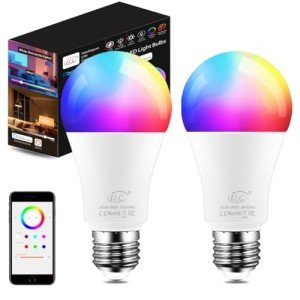 Smart Color Changing E27 LED Bulbs (2 Pack)