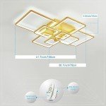 Modern Dimmable Gold LED Ceiling Light 41.3”