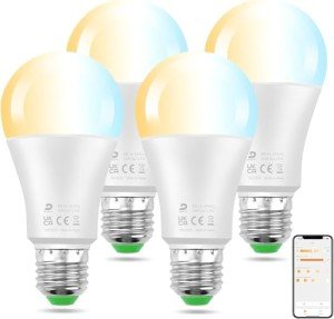 DUSKTEC Smart Bluetooth Light Bulbs, 4 Pack