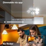 DUSKTEC Smart Bluetooth Light Bulbs, 4 Pack