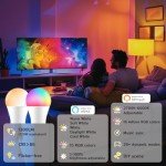 Smart RGB Light Bulb - Voice Control (2 Pack)