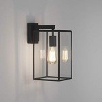 Astro Textured Black Metal Wall Light 60W