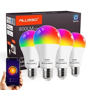 Smart WiFi LED Bulbs E27 A60 - 4 Pack