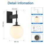 Large Outdoor Wall Sconce with Globe Glass
