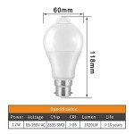 Smart LED Motion Sensor Light Bulbs - 2 Pack