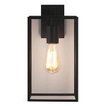 Astro Textured Black Metal Wall Light 60W