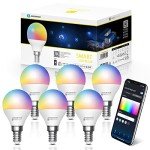 Smart E14 LED Bulbs, Alexa & Google Home Compatible