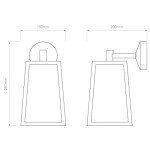 Antique Brass Dimmable Outdoor Wall Light