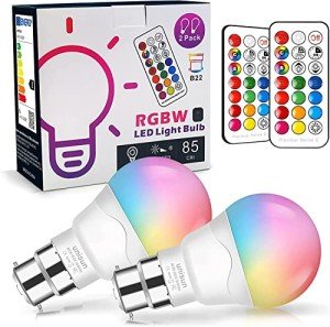 Unisun B22 6W Remote Control Color Changing Bulbs