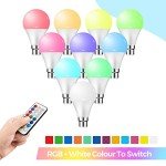 RGBW Color Changing LED Bulbs with Remote - 2 Pack