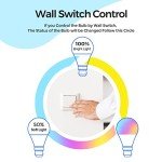 RGBW Color Changing LED Bulbs with Remote - 2 Pack
