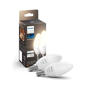 Philips Hue White Smart Candle Bulbs 2 Pack
