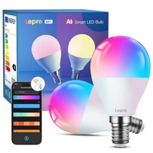 Lepro BP1 WiFi Smart Color Changing Bulbs, 2-Pack