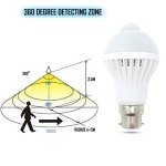 B22 LED Motion Sensor Light Bulb - Warm White