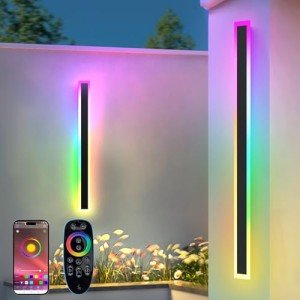 Zihoi 2-Pack RGB Outdoor Wall Lights with Remote