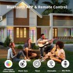 Zihoi 2-Pack RGB Outdoor Wall Lights with Remote