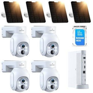 Solar Outdoor Security Camera System with 10CH NVR