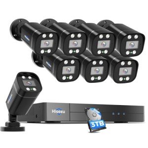8-Channel Outdoor Security Camera System with 3TB HDD