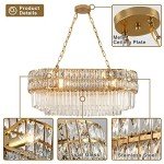 Modern Gold Crystal Chandelier Pendant Light Fixture