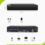 SANNCE 4K POE Home Security Camera System