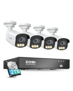 ZOSI 4K PoE CCTV System with Night Vision