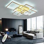 Modern Dimmable Gold LED Ceiling Light 41.3”