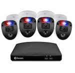 1080p Full HD Security Camera System with Spotlight