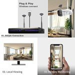 REIGY 4-Camera Outdoor Security System with Floodlight