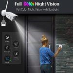 REIGY 4-Camera Outdoor Security System with Floodlight
