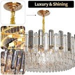Luxury Round Crystal Chandelier - 60cm Pendant Light