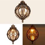 Vintage Outdoor Pendant Lantern for Porch and Yard