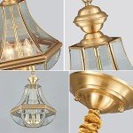 Copper Lantern Chandelier - Waterproof Outdoor Pendant Lamp