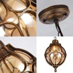 Vintage Outdoor Pendant Lantern for Porch and Yard