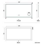 Bluetooth LED Bathroom Mirror with Clock & Anti-Fog