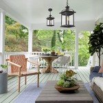 Large Black Outdoor Pendant Lantern Light Fixture
