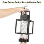 15" Dusk to Dawn Black Outdoor Pendant Light